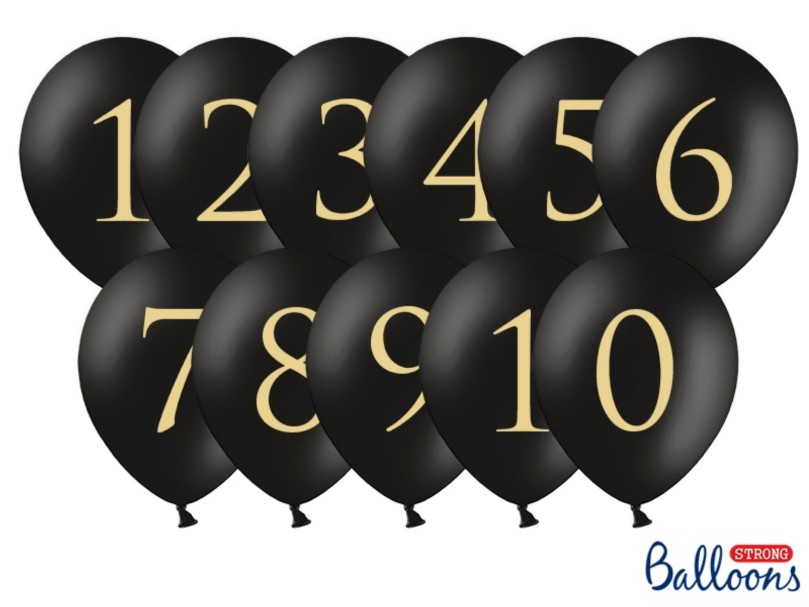 Balloons mit Zahlen Luftballoone 30cm 11 Stk.