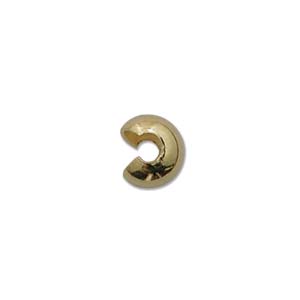 Quetschcover für Quetschperlen Gold, 3,2mm, 20 Stk.