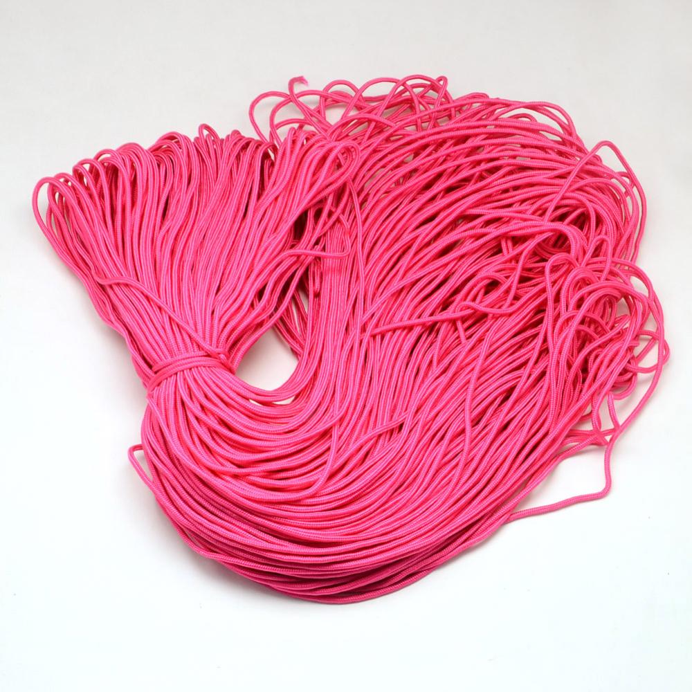 Paracord Kordel UNI PINK einfärbig 2mm 10m/ Bund