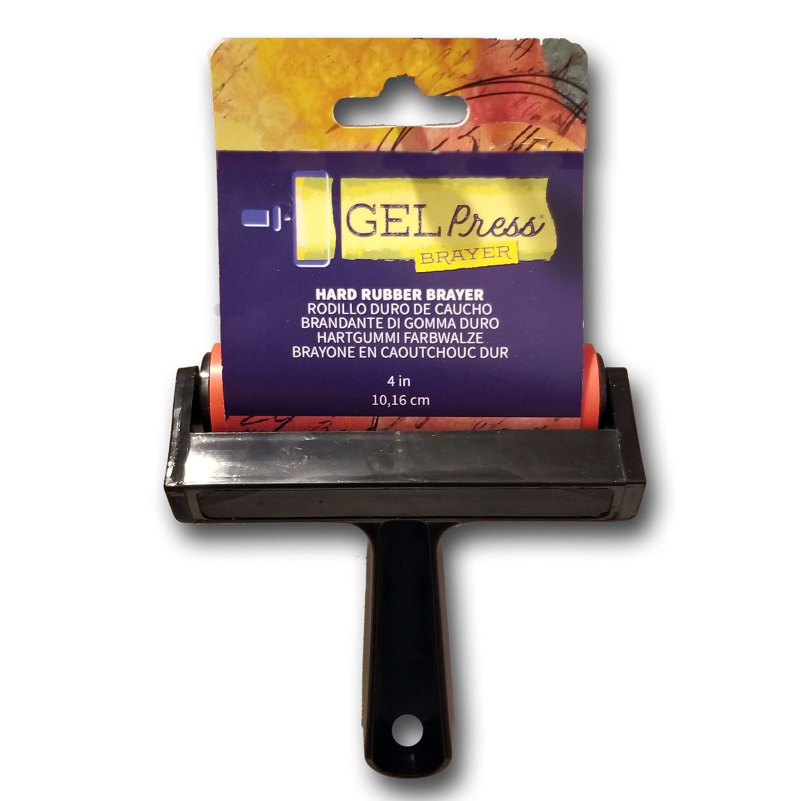 Hartgummi Farbwalze für Gel-Pressplatte 10,16 cm