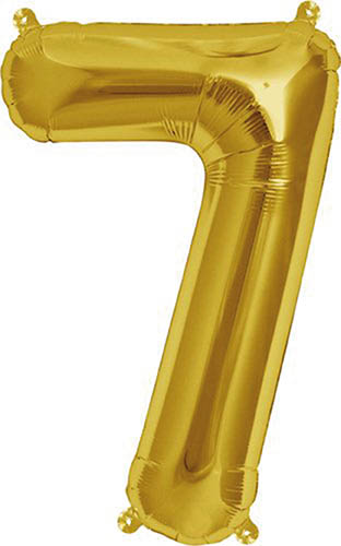 Foil Balloons Folienballone Alphabet ABC Buchstaben Zahlen gold 14"