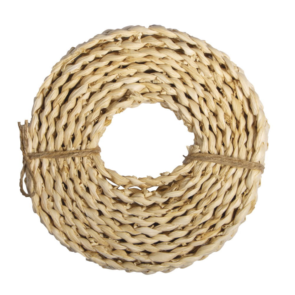 Maisblatt Band 5fach geflochten natur 2,5 cm breit 3m / Bündel 1Stück Maisblatt Band 5fach geflochten natur 2,5 cm breit 3m / Bündel 1Stück