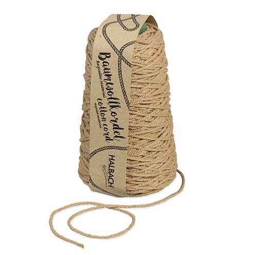 Baumwollkorden waschbar BEIGE 2mm