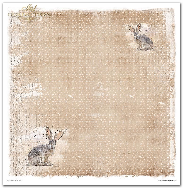 Scrapbookingpapier Set Ostern Around the farm 310x320 mm 11 Blatt