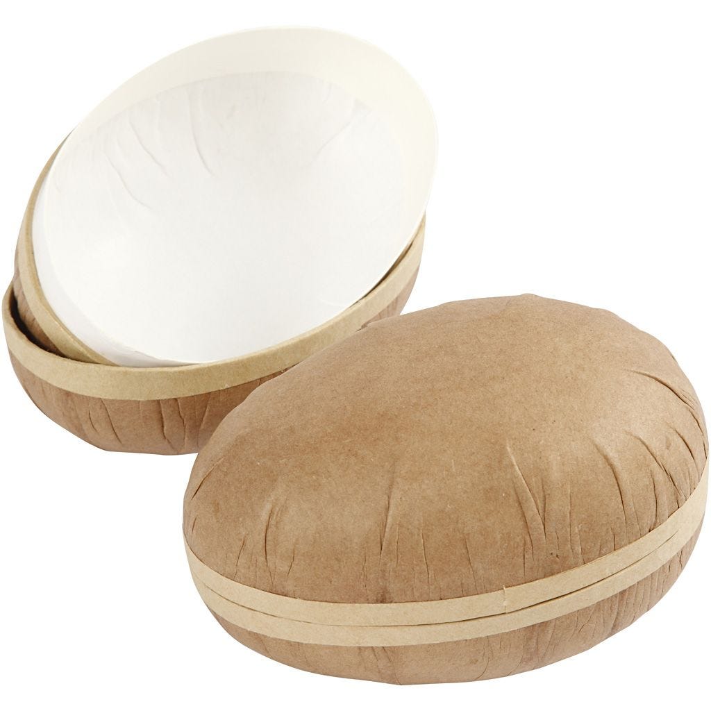 Pappeier teilbar 12cm 2 Stück Pappeier teilbar 12cm 2 Stück
