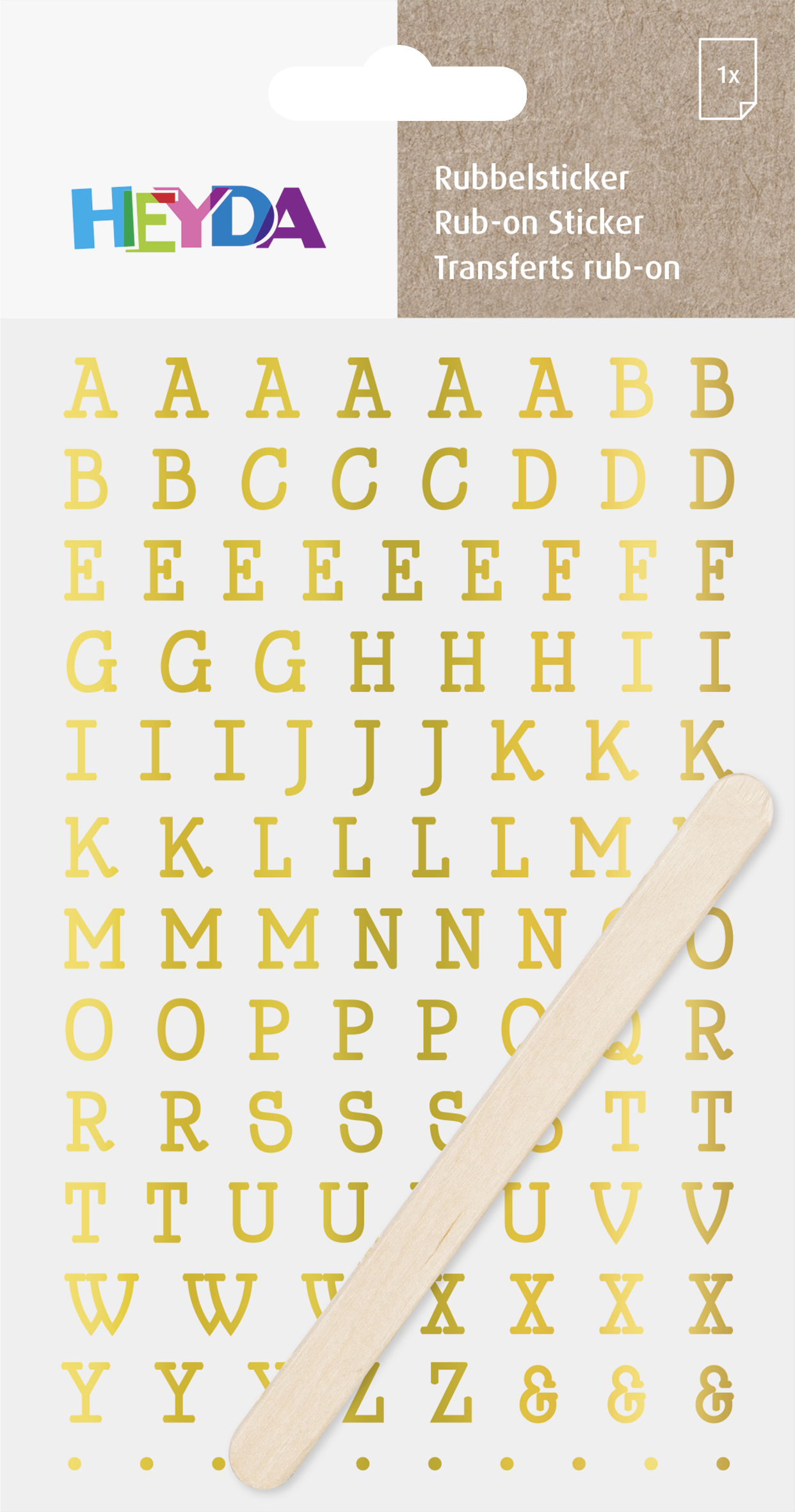 Rubbel-Sticker "Alphabet 2" 10x19cm