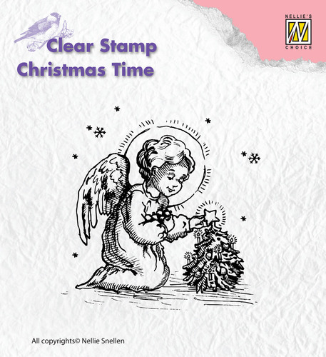 Nellie Snellen Christmas Time Silikon-Stempel Engel 7x7cm