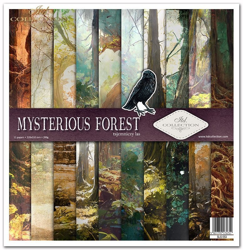 Scrapbooking-Papier Set Mysterious Forest 10 Stk/Pkg. 30x30cm 200g