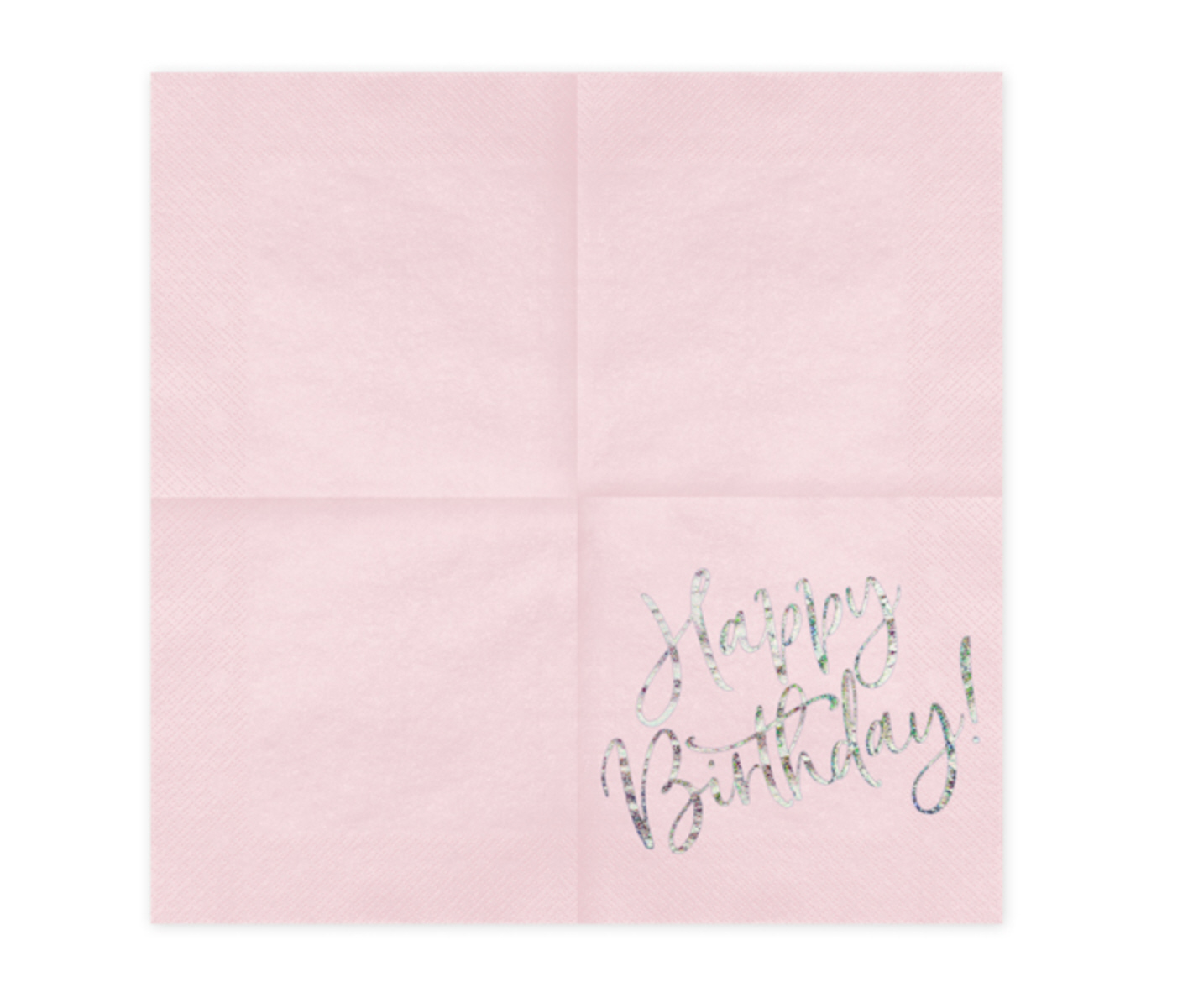 Happy Birthday Serviette puderrosa 33x33cm 20 Stück 
