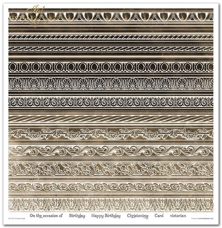 Scrapbookingpapier Set Vintage Angels 310x320 mm 11 Blatt