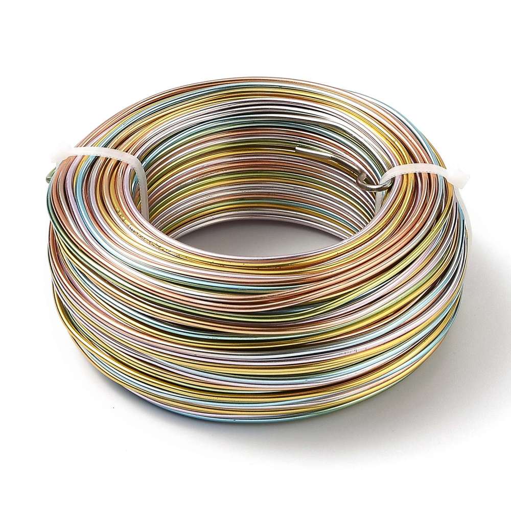 Aludraht 2mm multicolor, 5-färbig, 58m/Rolle