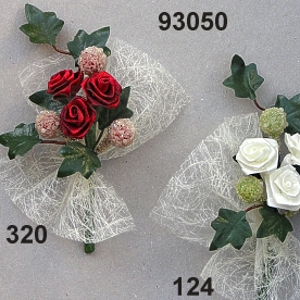 Hochzeitsanstecker 3 Dior, 3 Beeren, Efeu Sizoweb, ohne Nadel, per Stück