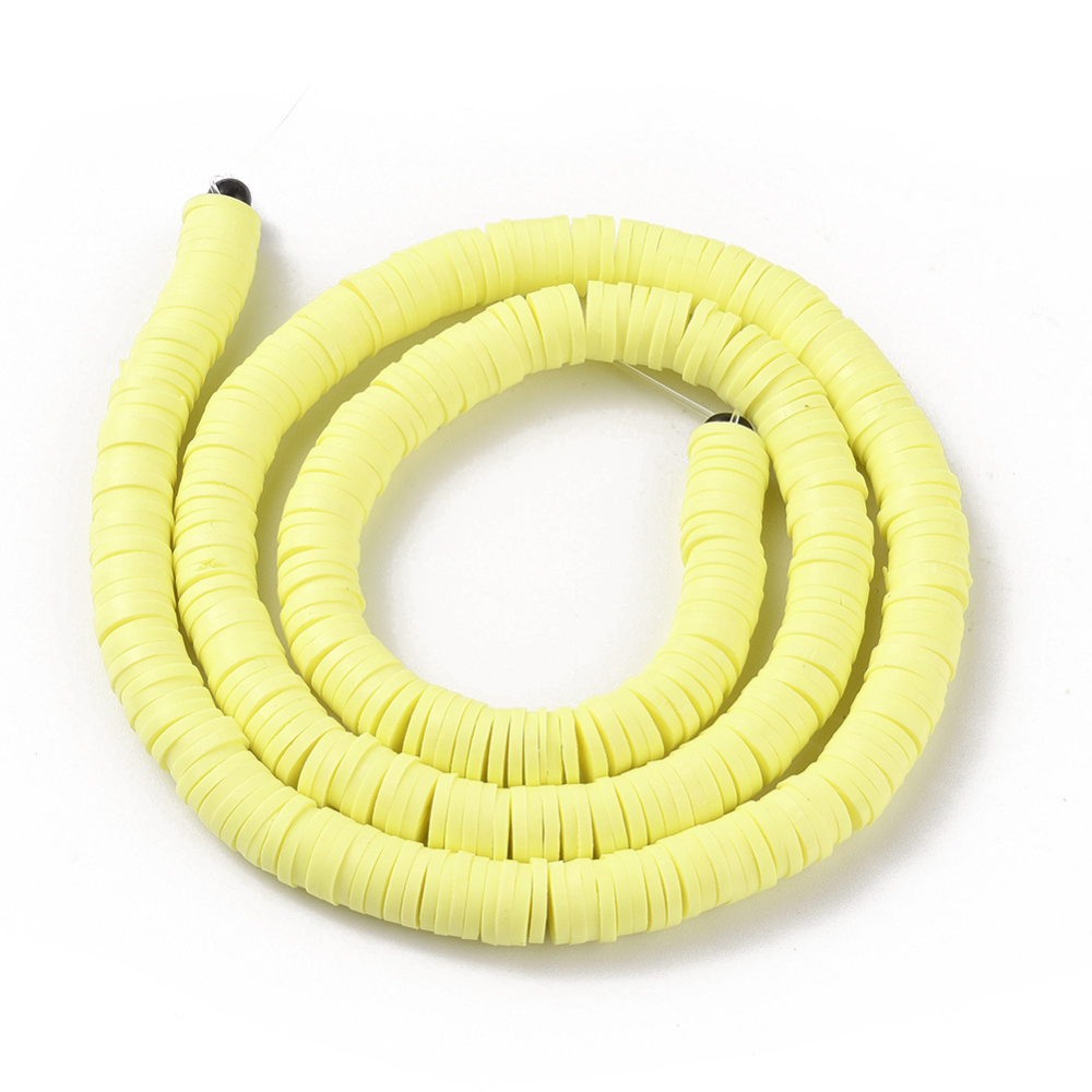 Heishi-Perlen Polymerclay Perlenscheiben 6x1mm 380-400Stk/Strang