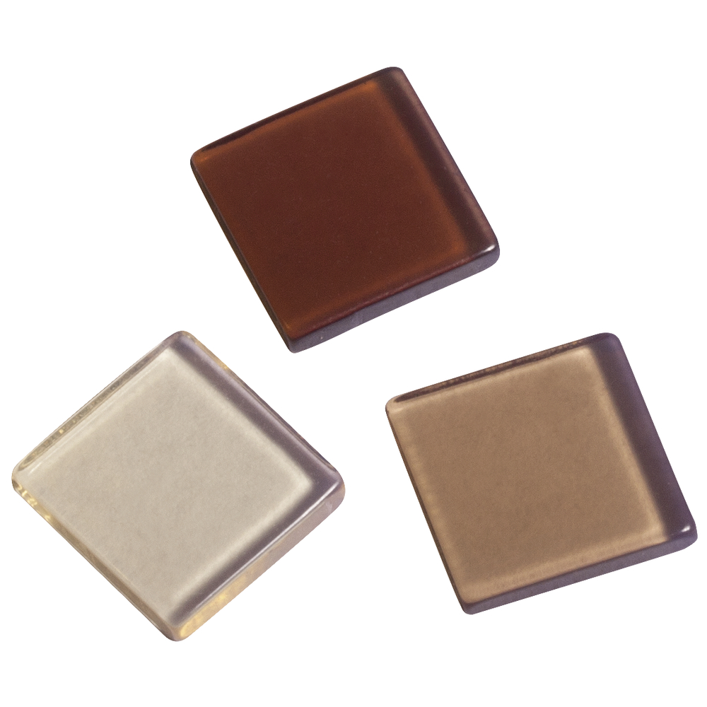 Acrylmosaik transparent kaffeecreme, 1x1 cm, 50 g/ ca. 205 Stück Acryl-Mosaik