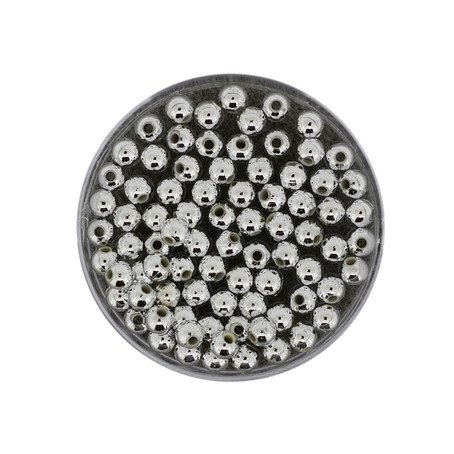 Wachsperlen 4mm, 80 Stück/Dose , Metallic-Perlen Kunststoffperlen  Bastelperlen