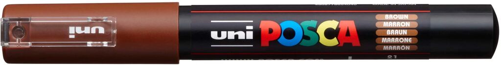 UNI POSCA Marker PC-1MC BRAUN extra feine Spitze 0,7 - 1 mm UNI POSCA Marker PC-1MC BRAUN extra feine Spitze 0,7 - 1 mm