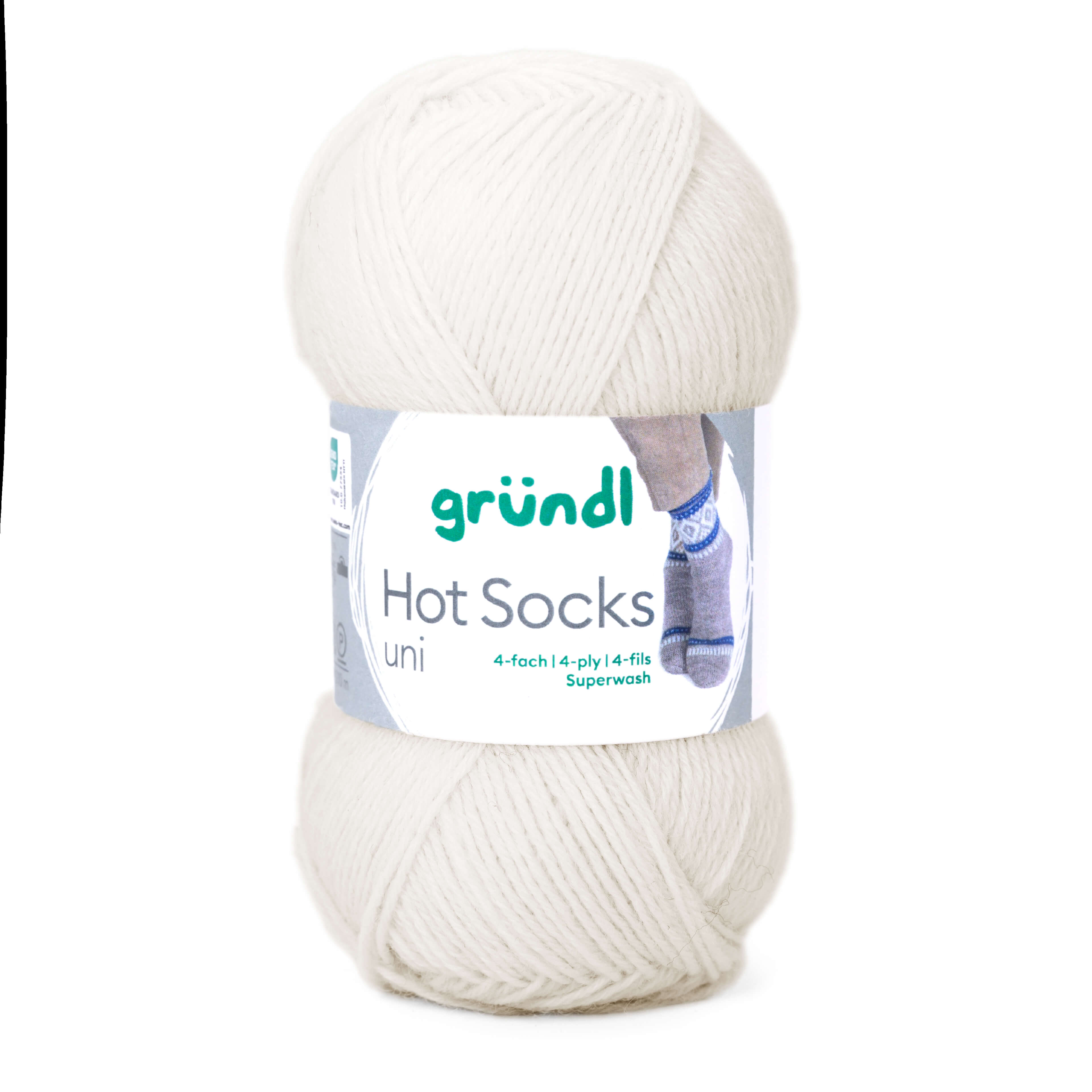 Hot Socks uni 50 Sockenwolle 4-fach superwash 50g/210m