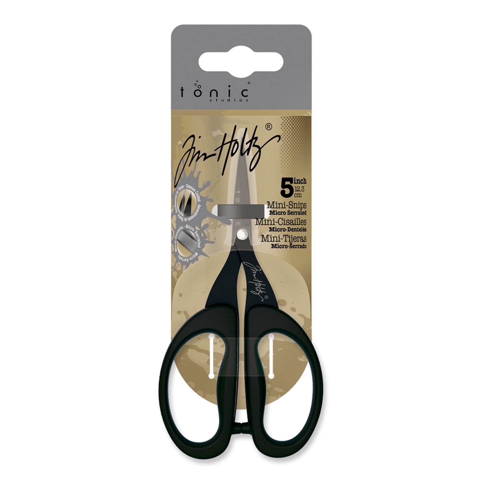 Silhouettenschere Tonic Studios Tim Holtz 12,3cm 5" mini snips micro serrated 