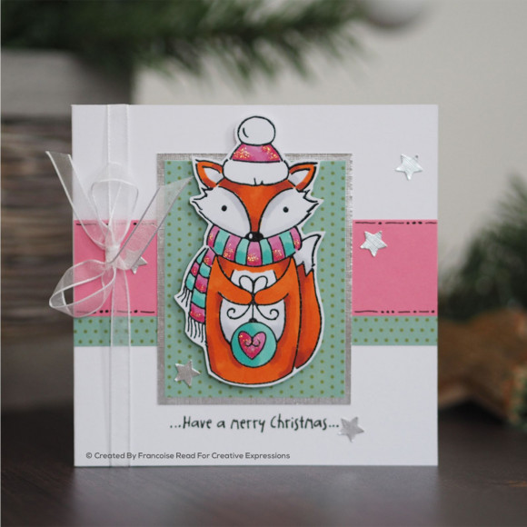 Silikonstempel Foxy Christmas Woodware, 10x11cm 5-teilig