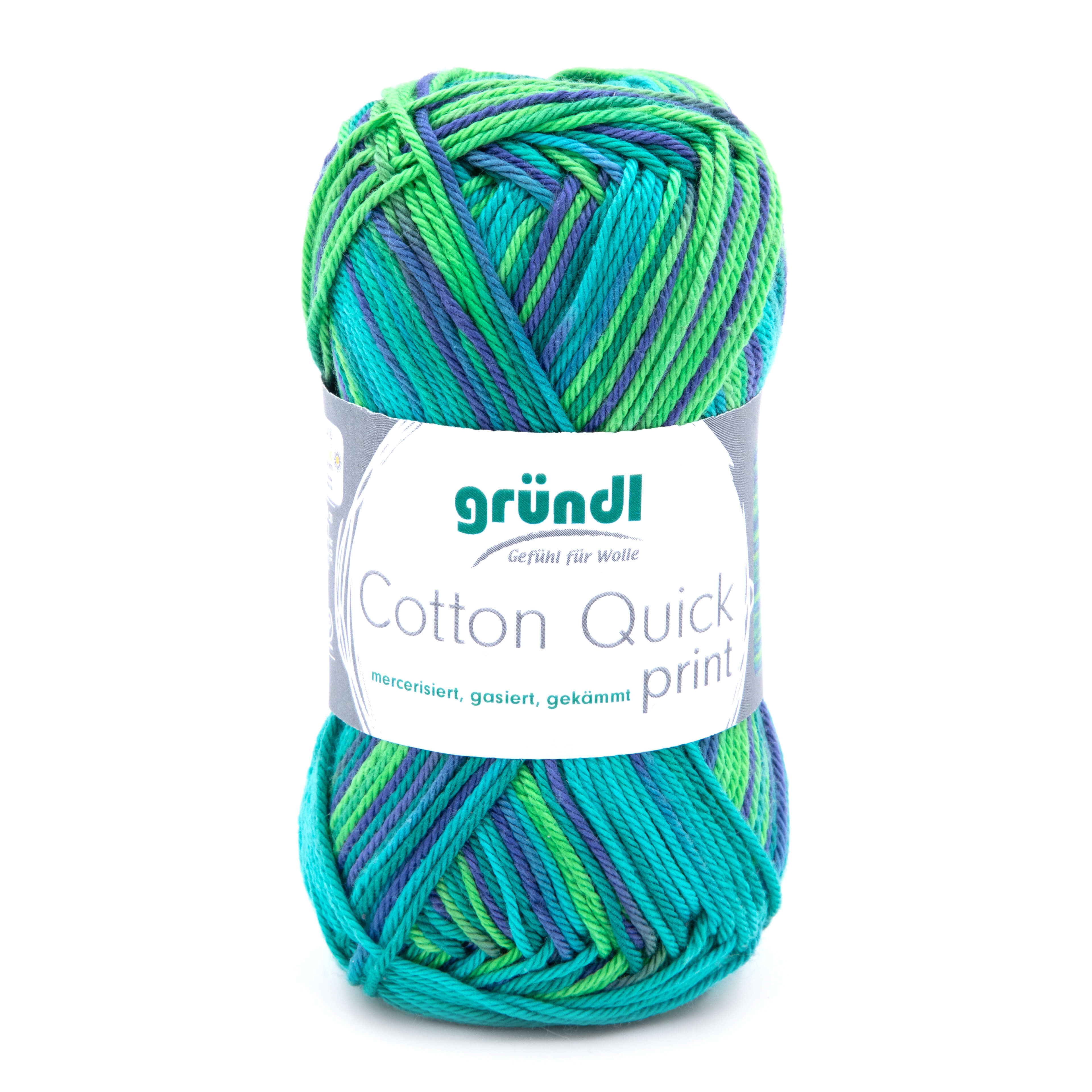 Gründl Cotton Quick Print 50g 125m 100 % Baumwolle (mercerisiert, gasiert, gekämmt) Gründl Cotton Quick Print 50g 125m 100 % Baumwolle (mercerisiert, gasiert, gekämmt)