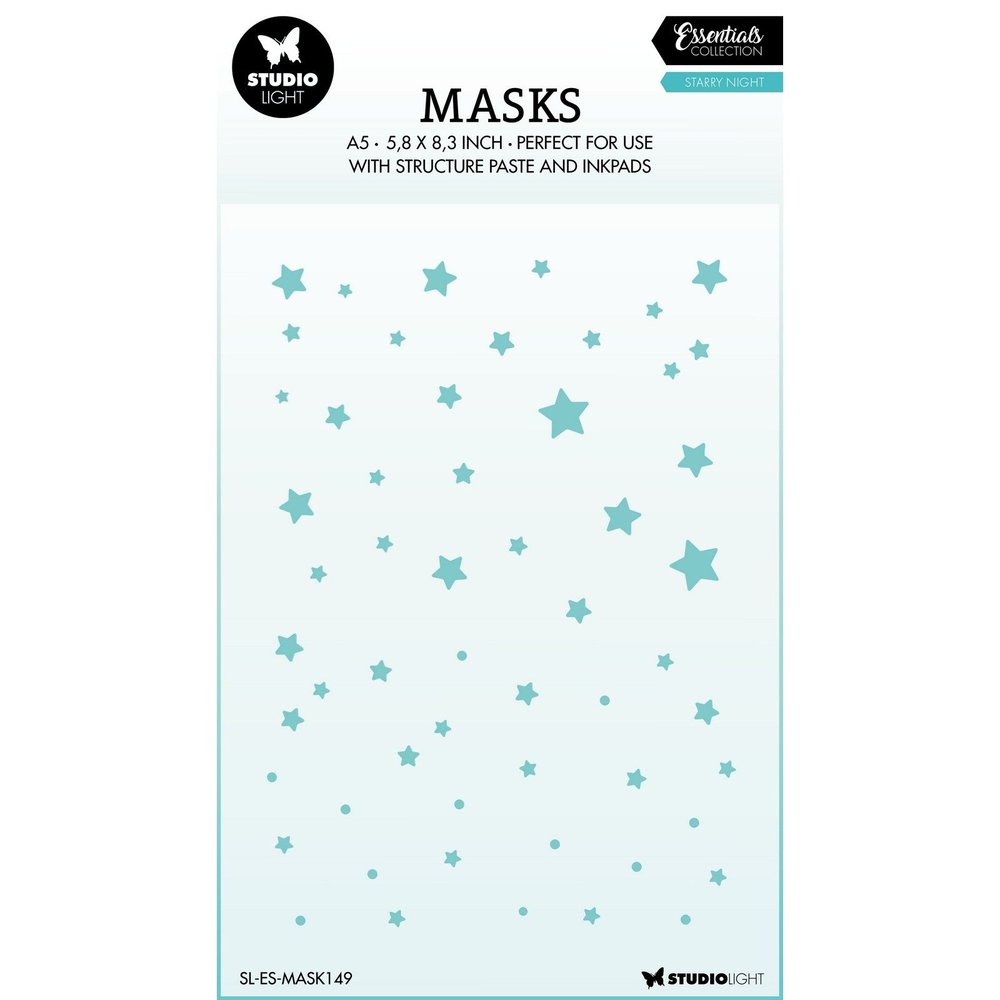 Studio Light  Essentials Mask Stencil Starry night Sterne Schablone 148x210mm