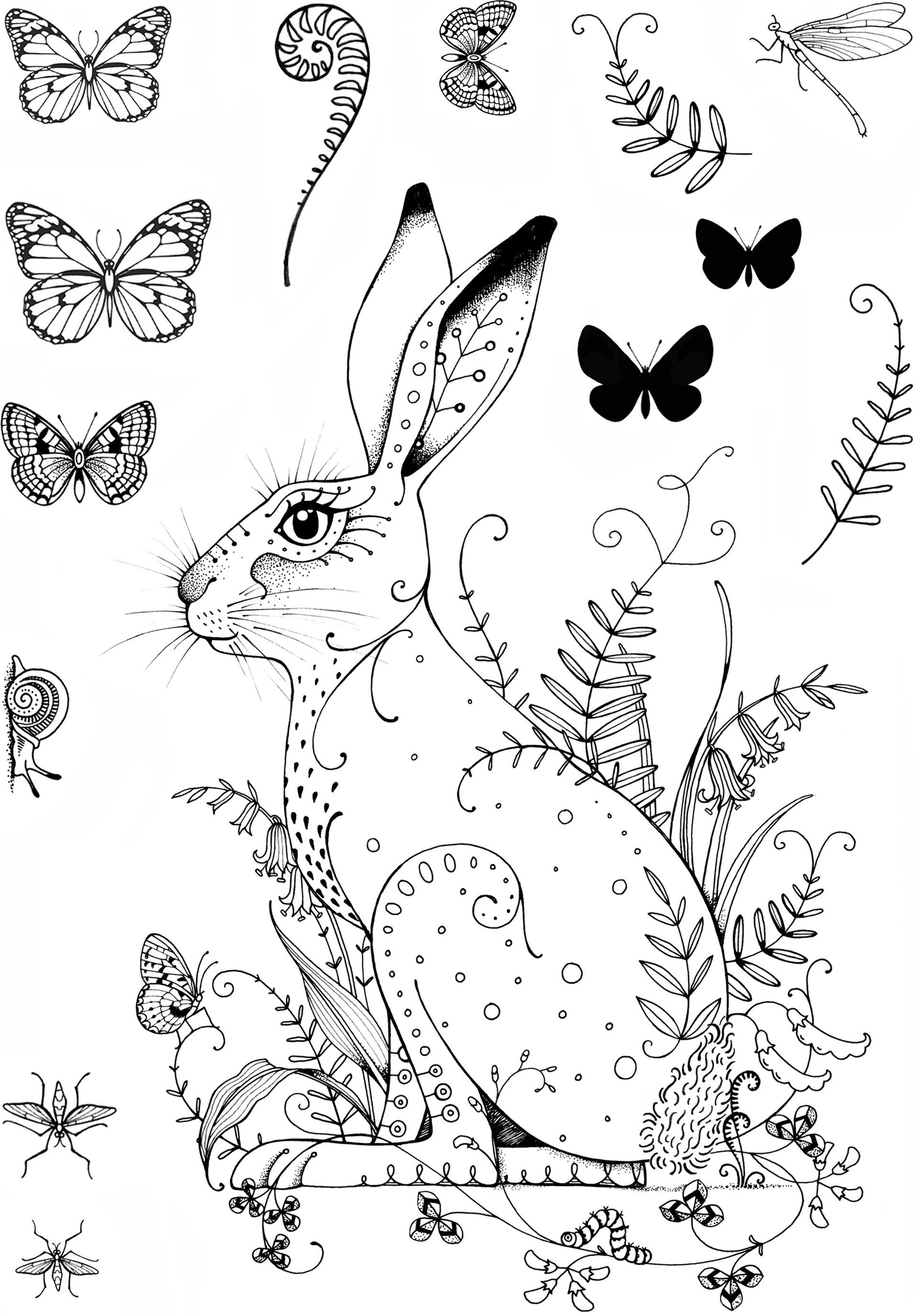 Creative Expressions Pink Ink Silikonstempel A5 Clear Stamp Meadow Hare