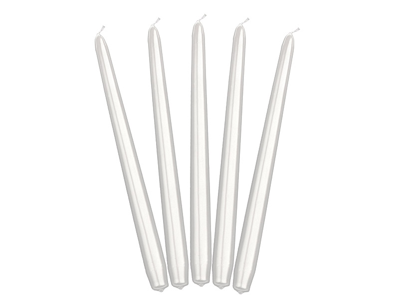Tafelkerzen metallic 29cm Stabkerzen Spitzkerzen Taper Candles 10Stk. 