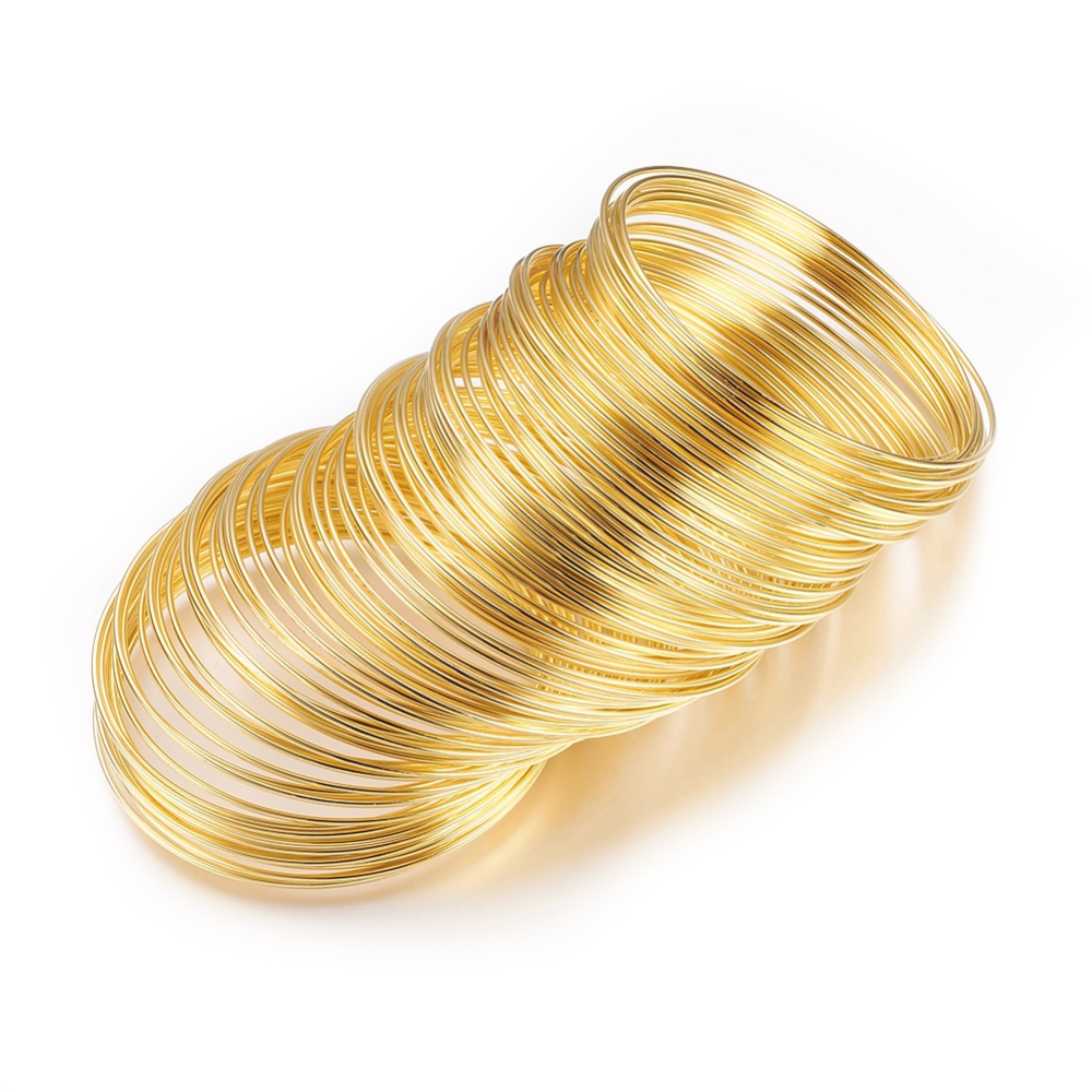 Armreifen Spiralband gold 55mm, 1mm dick, 10 Windungen