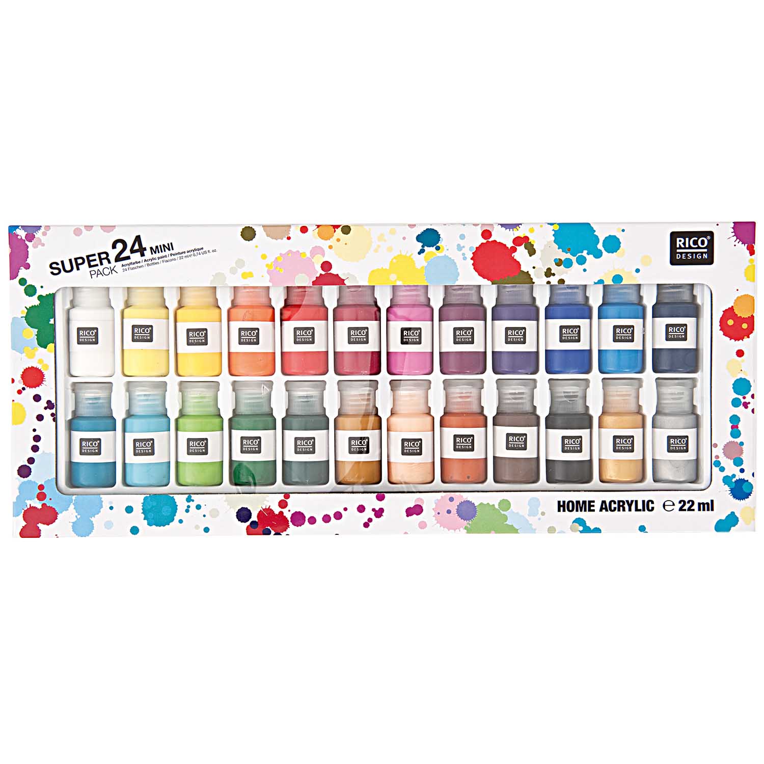 Acrylfarben-Set Super Mini Acrylic Paint Pack 24 Flaschen á 22ml