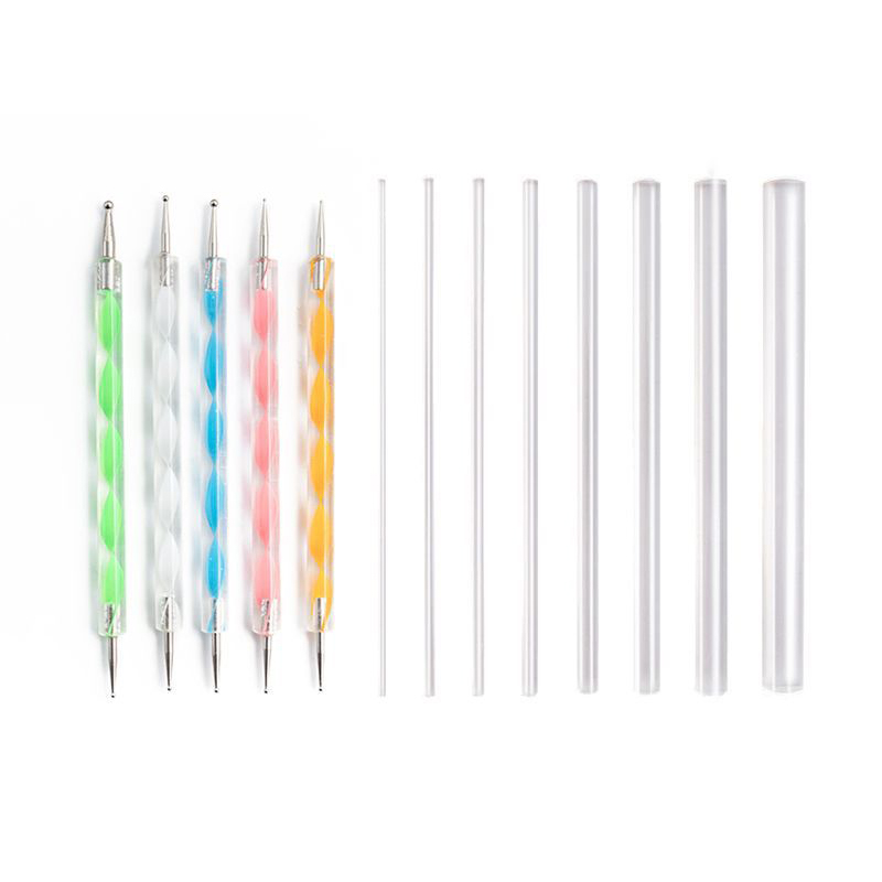 Dotting Tool 13-teiliges Set, Dot Painting Punktmalerei Mandala malen Kugelstifte und Acrylstangen