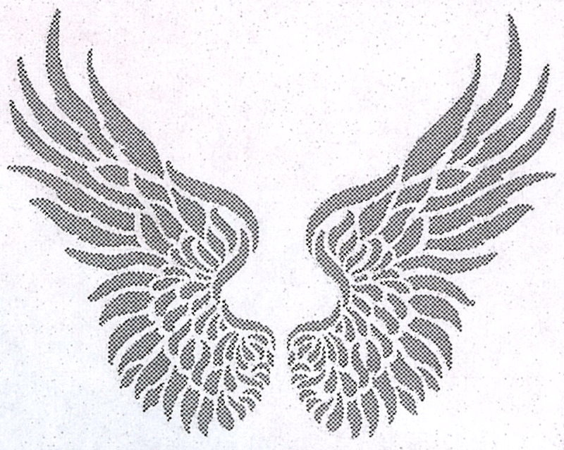 Schablone "Flügel", 25,5 x 20,5 cm