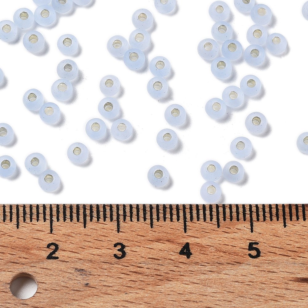 Rocailles Glasperlen silverlined frost 4,4x3mm 180 Stück / Dose Rocailles Glasperlen silverlined frost 4,4x3mm 180 Stück / Dose