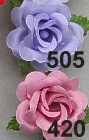 Rose mittel offen, 30 mm,  6 Stück/Bund