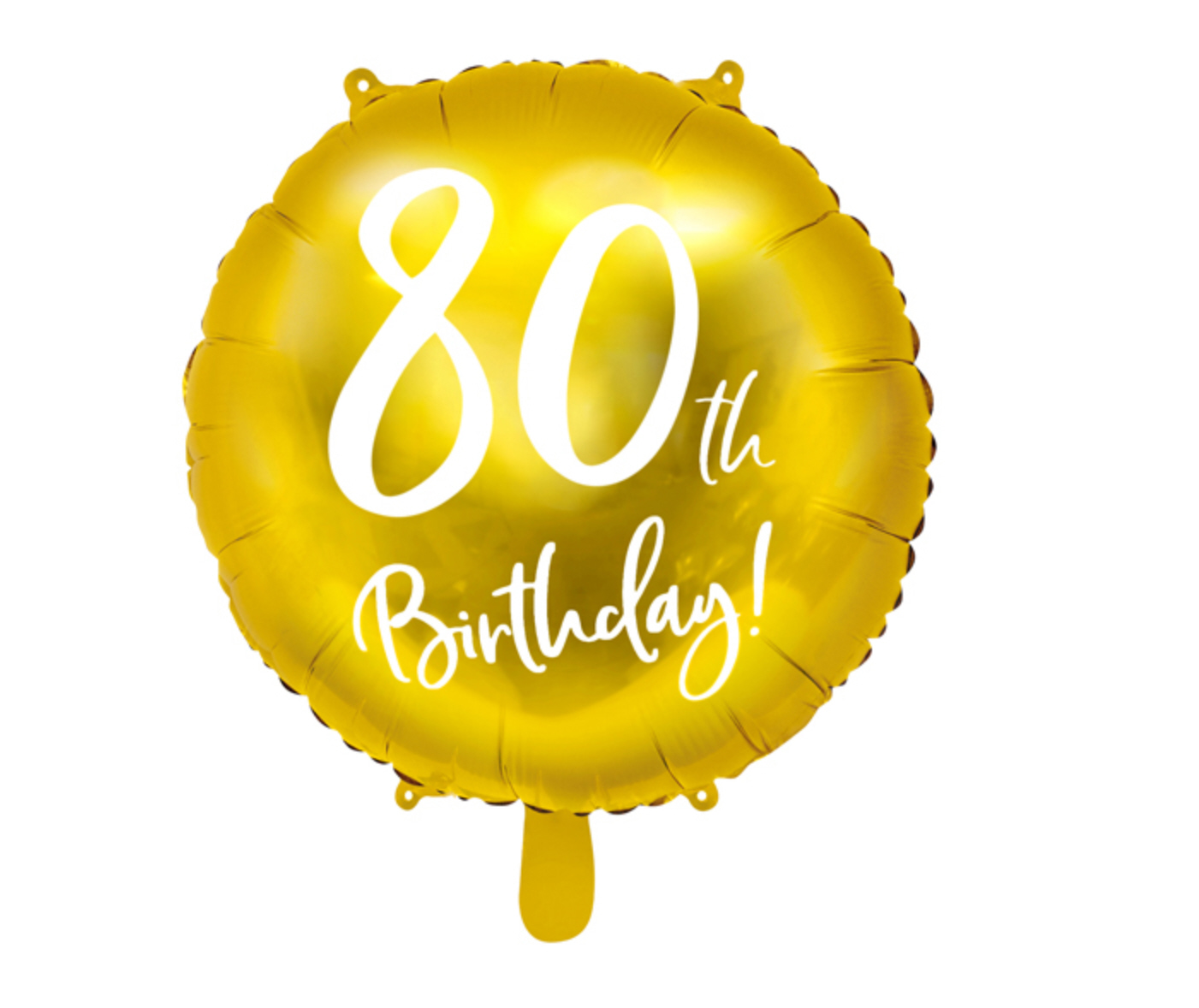 Foil Balloons 80. Geburtstag gold Folienluftballon 45cm 