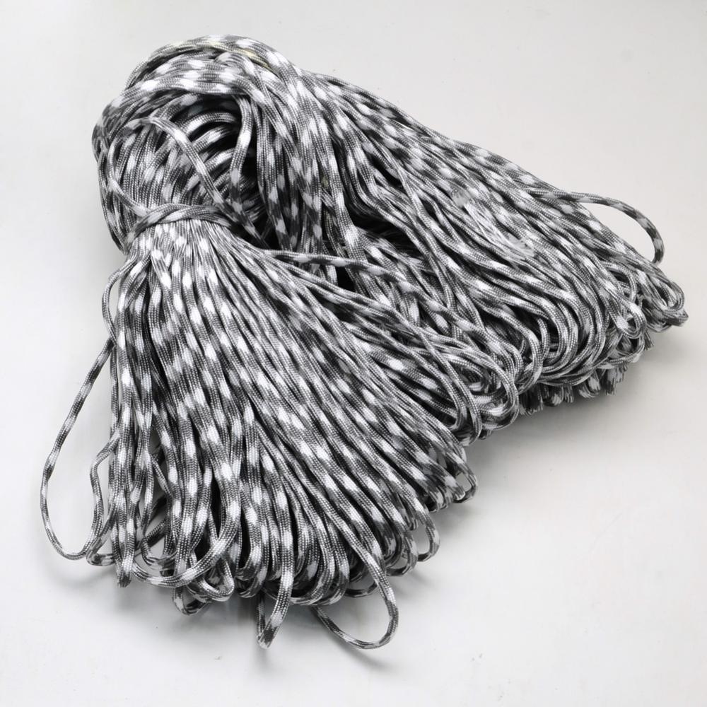 Paracord 4mm, gemustert  grau-weiß, 6,4m/Bündel