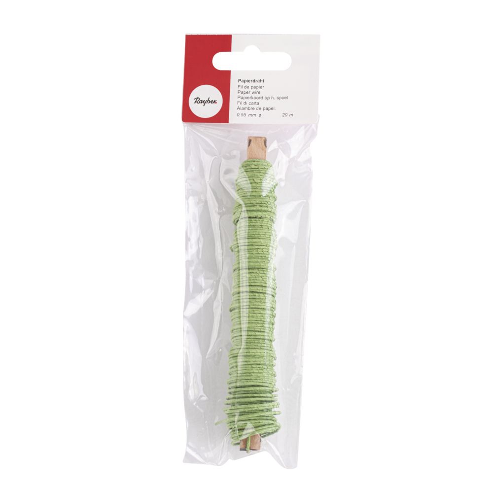 Papierdraht 0,55mm auf Holzwickel a 50g (20m) Papierdraht 0,55mm auf Holzwickel a 50g (20m)