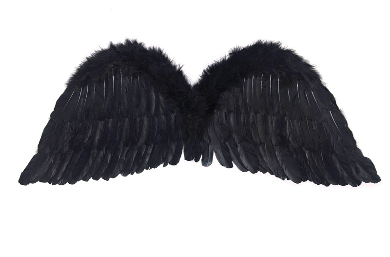 Engelflügel schwarz Angel´s Wings 75x30cm