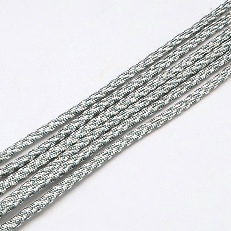 Paracord 4 mm, fein gemustert graugrün-weiß, 6,4 m/Stk.