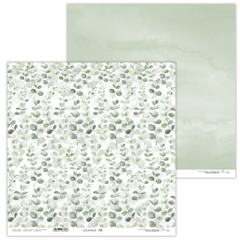 Leaves Scrapbooking Papierset 30,5x30,5cm 11 Bögen doppelseitig bedruckt 250g/m²