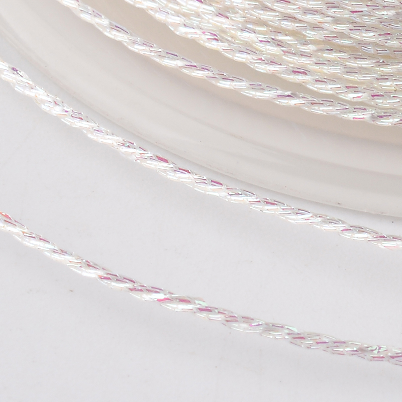 Metallic Kordel rund 1mm 54.68m/Rolle