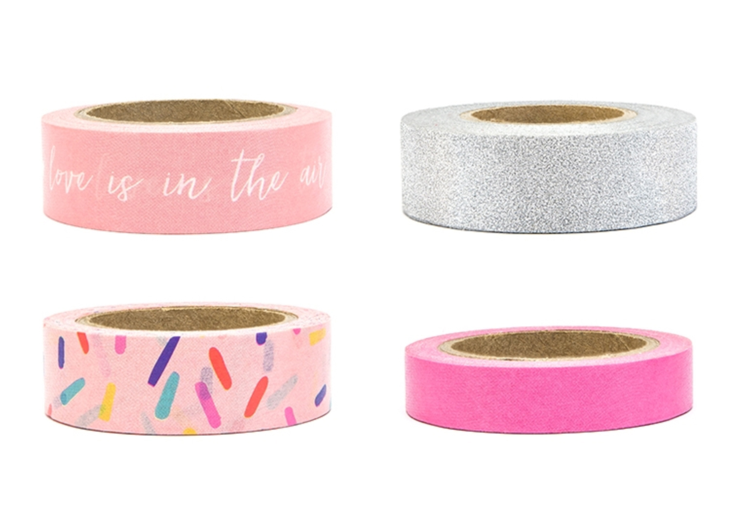 Washi Tape Collection pink silber 4x10m Dekoklebeband 