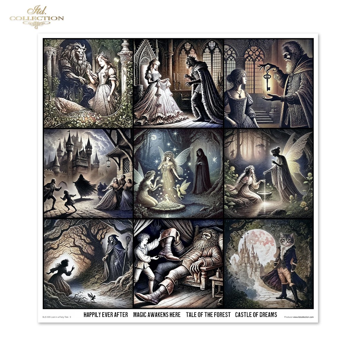 Lost in a Fairy Tale Scrapbooking Papier-Set  200 g/m2 310x320 mm 11 Bögen