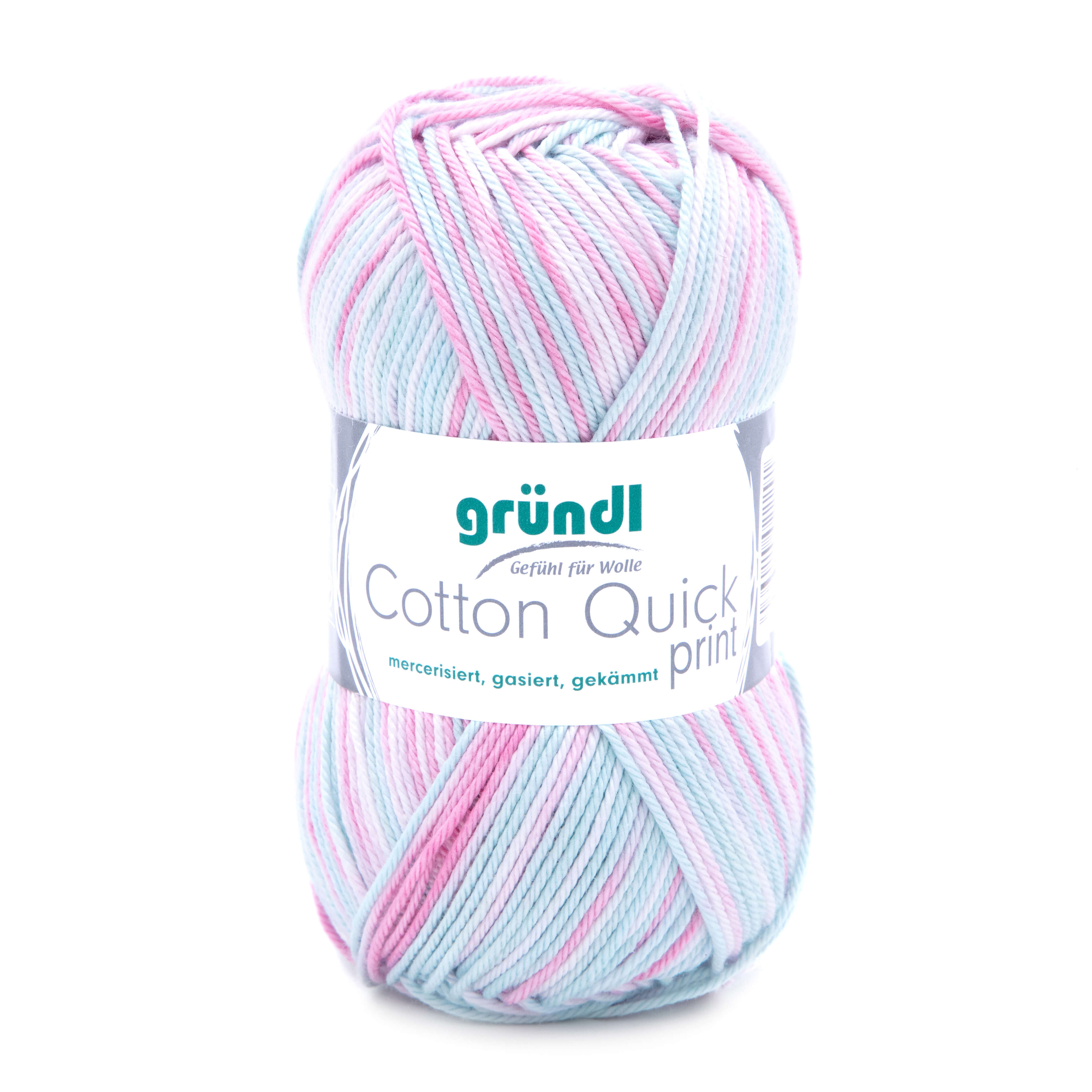 Gründl Cotton Quick Print 50g 125m 100 % Baumwolle (mercerisiert, gasiert, gekämmt) Gründl Cotton Quick Print 50g 125m 100 % Baumwolle (mercerisiert, gasiert, gekämmt)