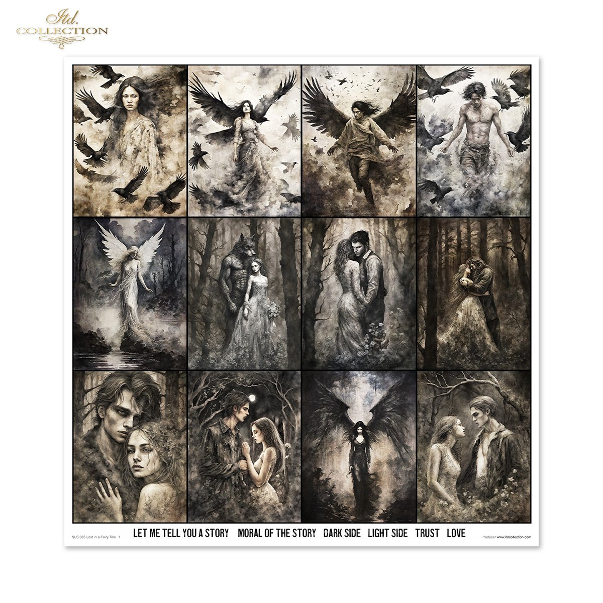Lost in a Fairy Tale Scrapbooking Papier-Set  200 g/m2 310x320 mm 11 Bögen