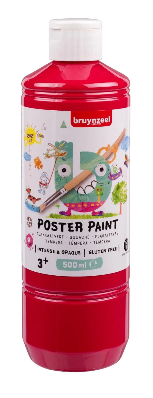 Bruynzeel Gouache Plakatfarbe PRIMÄRROT 500ml Bruynzeel Gouache Plakatfarbe PRIMÄRROT 500ml
