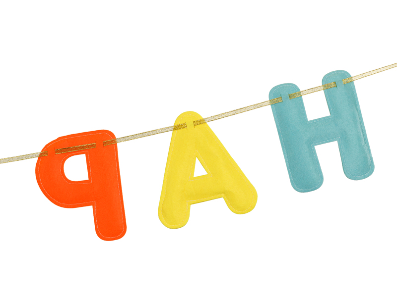 Happy Birthday Filz-Banner – Bunte Buchstabengirlande 3m Happy Birthday Filz-Banner – Bunte Buchstabengirlande 3m