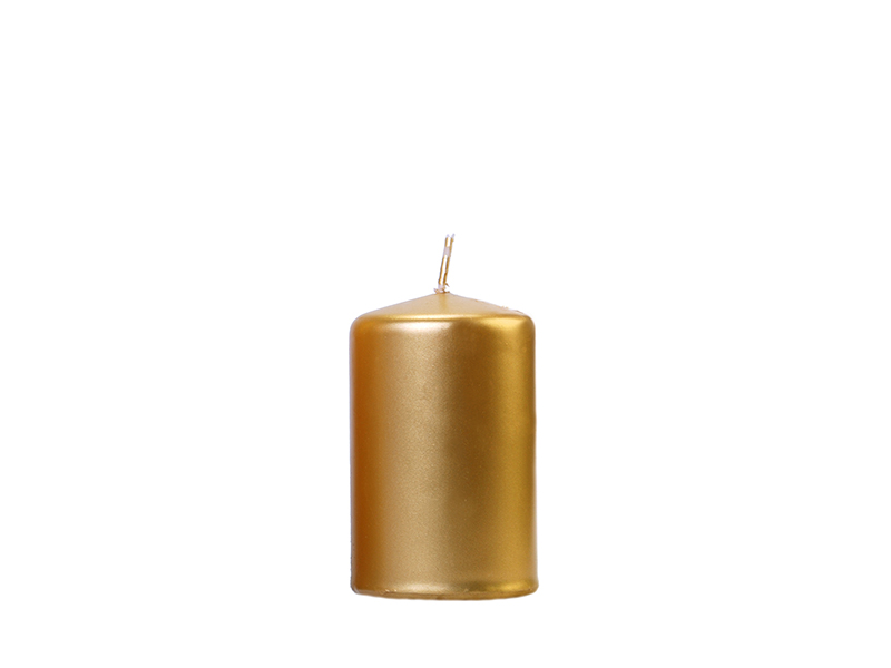 Stumpenkerze metallic 10/6,5cm Pillar Candle