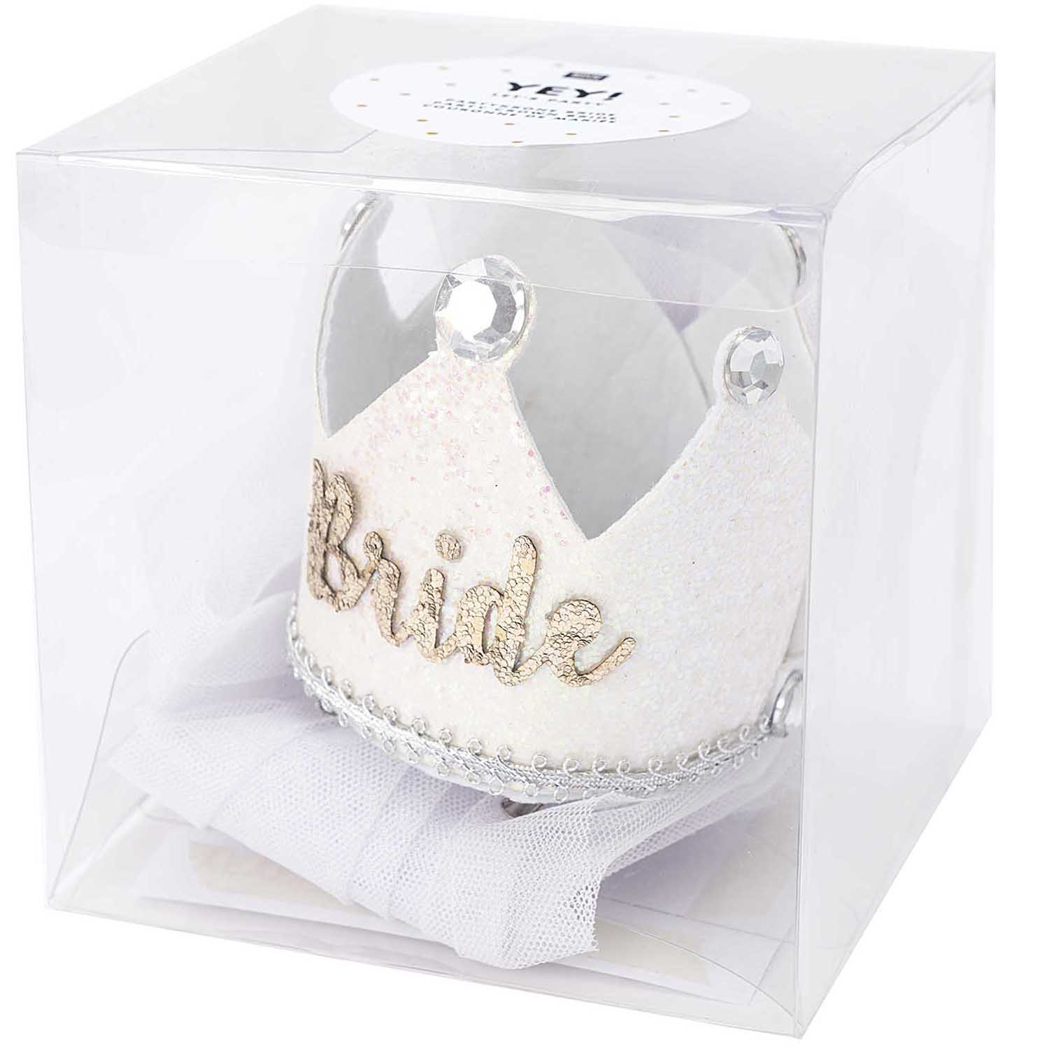 Partykrone "Bride" 8,5cm Partykrone "Bride" 8,5cm