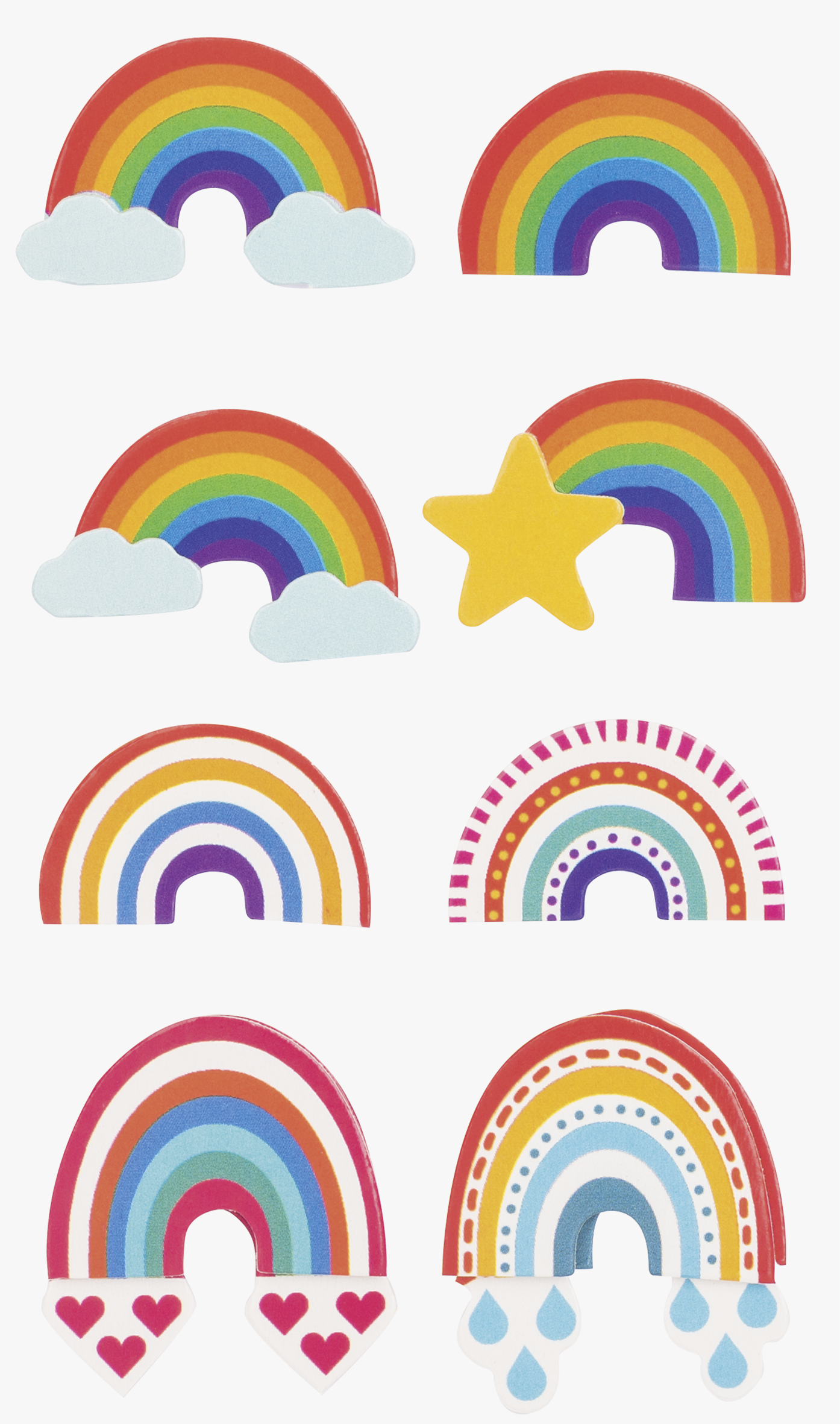 Sticker Regenbogen Mix-Set 1 Bogen