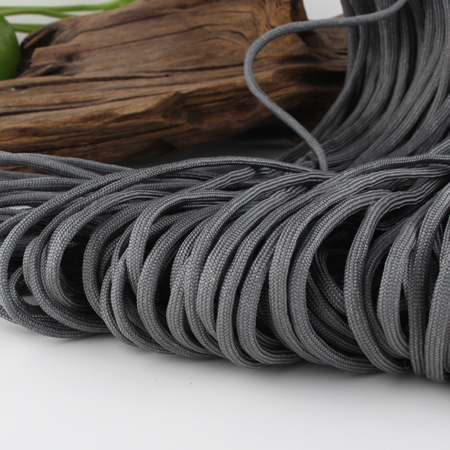Paracord Kordel UNI GRAU einfärbig 4mm 100m/ Bund  
